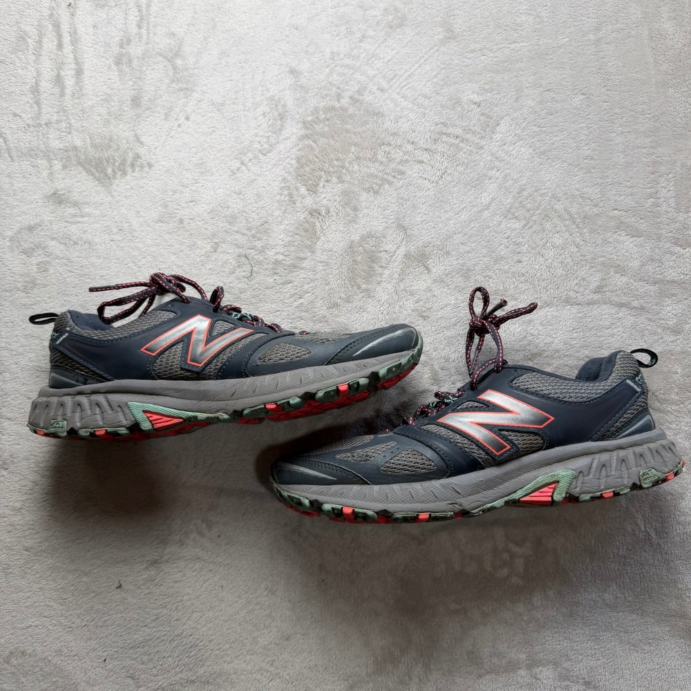 New Balance 412 v3 Womens Trail Running Shoes Grey‎ Coral Mint WTE412O3 Size 9